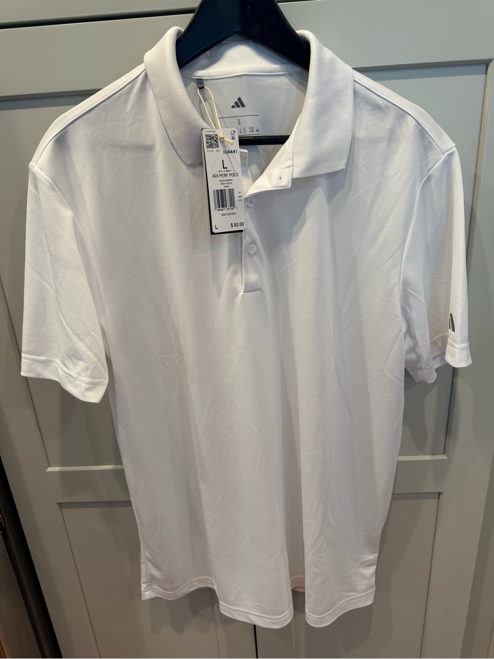 NWT Adidas Adi Performance Polo - WHITE LARGE MSPR $60